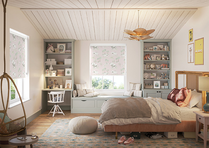 Elephant Herd, Paw Pink - Twist&Fit Roller Blind - Image 8